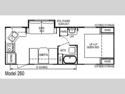 Floorplan - 2012 Skyline Nomad Joey Select 260