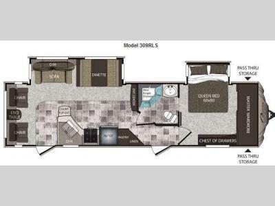 Floorplan - 2012 Keystone RV Cougar High Country 309RLS