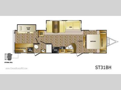 Floorplan - 2012 CrossRoads RV Sunset Trail ST31BH