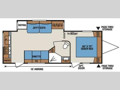 Floorplan - 2012 KZ Sportsmen S261RK