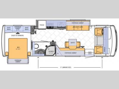 Floorplan - 2012 Newmar Bay Star 3302