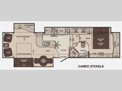 Floorplan - 2012 Carriage Cameo 37CKSLS