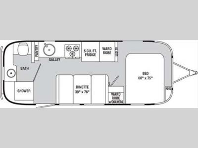 Floorplan - 2012 Airstream RV International 23FB