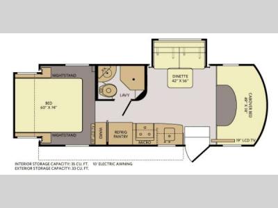 Floorplan - 2012 Fleetwood RV Tioga DSL 24R