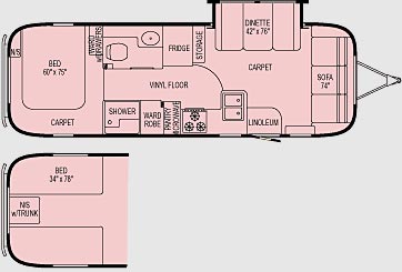 Floorplan - 2006 Airstream RV Safari 28 SO