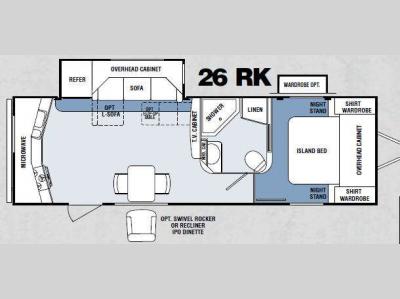 Floorplan - 2012 Winnebago Industries Towables ONE 26RK