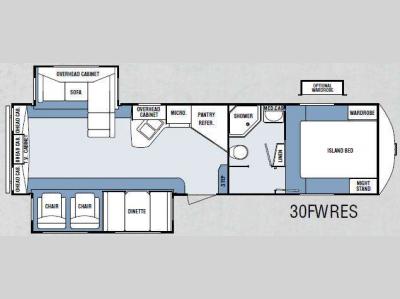 Floorplan - 2012 Winnebago Industries Towables Lite Five 30FWRES