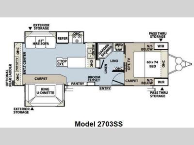 Floorplan - 2012 Forest River RV Rockwood Ultra Lite 2703SS