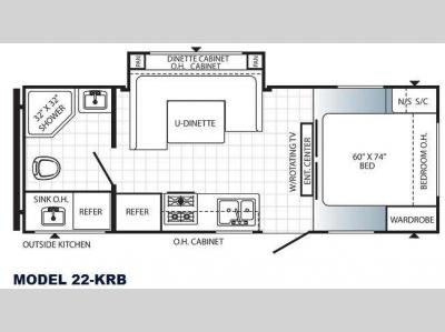 Floorplan - 2012 Palomino Puma 22 KRB