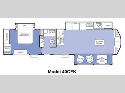 Floorplan - 2012 Forest River RV Cedar Creek Cottage 40CFK