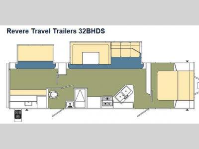 Floorplan - 2012 Shasta RVs Revere 32BHDS