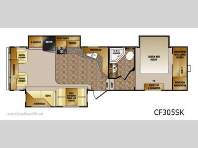 Floorplan - 2012 CrossRoads RV Cruiser Patriot  Provincial CF305SK