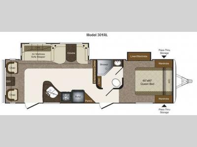 Floorplan - 2012 Keystone RV Laredo Super Lite 301RL