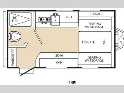 Floorplan - 2012 Coachmen RV Viking Ultra-Lite 14R