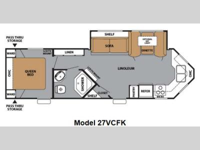 Floorplan - 2012 Forest River RV V-Cross Classic 27VCFK