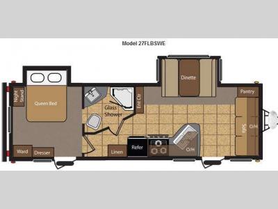 Floorplan - 2012 Keystone RV Hideout 27FLBSWE