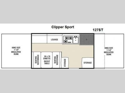 Floorplan - 2012 Coachmen RV Clipper Camping Trailers 127ST Sport