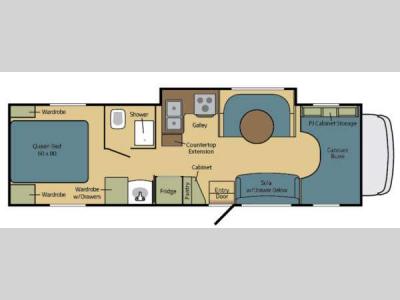 Floorplan - 2012 Adventurer LP (ALP) Eagle Cap Motorhome 31DS