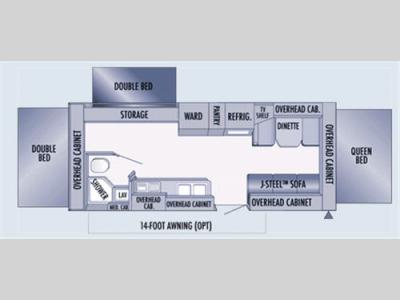 Floorplan - 2006 Jayco Jay Feather EXP 23 2