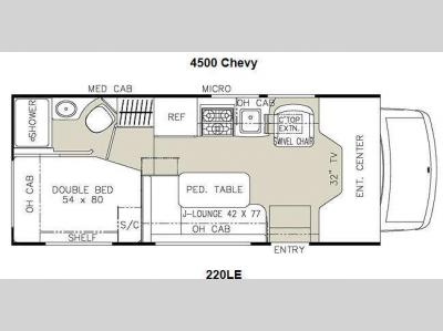 Floorplan - 2012 Coachmen RV Concord 220LE Chevy