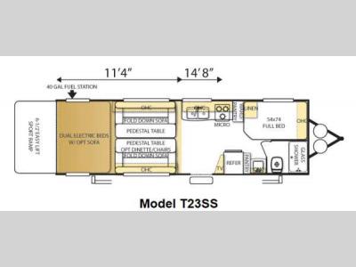 Floorplan - 2012 Forest River RV Shockwave MX T23SS