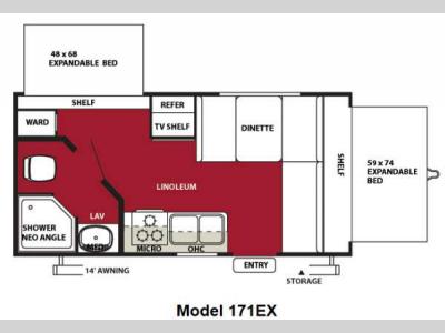 Floorplan - 2013 Forest River RV Wildwood X-Lite 171EXL