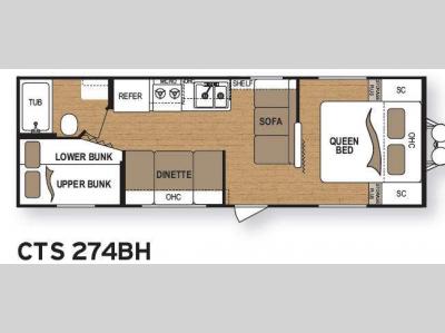 Floorplan - 2012 Dutchmen RV Coleman CTS 274BH