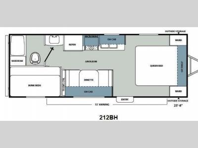 Floorplan - 2013 Coachmen RV Catalina Santara Series 212BH