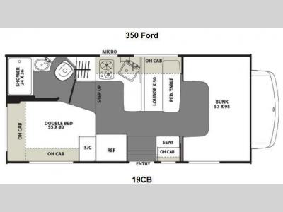 Floorplan - 2013 Coachmen RV Freelander 19CB Ford 350