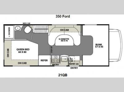 Floorplan - 2013 Coachmen RV Freelander 21QB  Ford 350