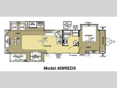 Floorplan - 2013 Forest River RV Salem Grand Villa 408REDS