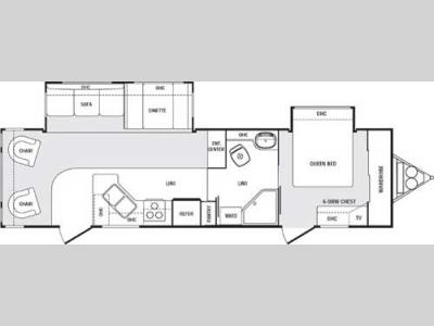 Floorplan - 2004 Forest River RV Cardinal 33 RLB