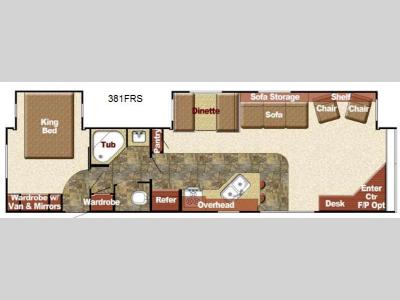 Floorplan - 2012 Gulf Stream RV Kingsport 381 FRS