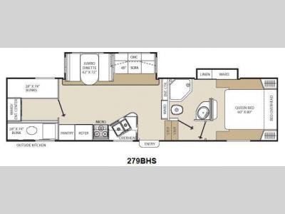 Floorplan - 2013 Coachmen RV Chaparral Lite 279BHS