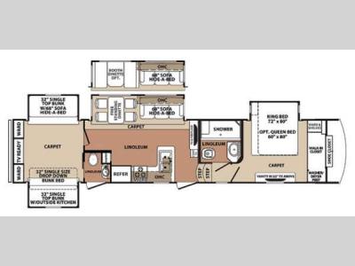 Floorplan - 2013 Forest River RV Blue Ridge 3710BH