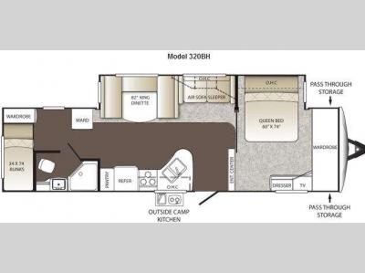 Floorplan - 2013 Keystone RV Outback 320BH