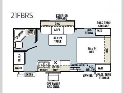 Floorplan - 2013 Forest River RV Flagstaff Micro Lite 21FBRS