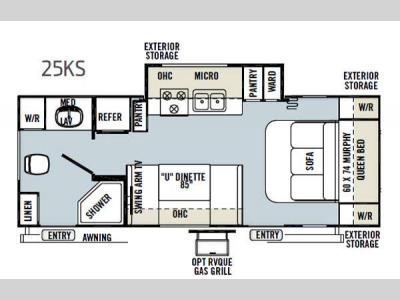 Floorplan - 2013 Forest River RV Flagstaff Micro Lite 25KS