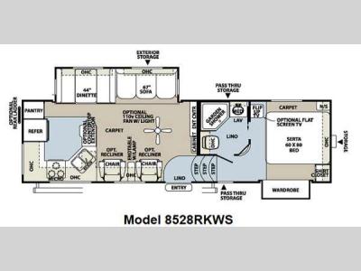 Floorplan - 2013 Forest River RV Flagstaff Classic Super Lite 8528RKWS