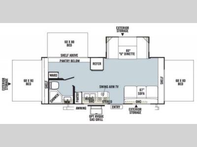 Floorplan - 2013 Forest River RV Flagstaff Shamrock 233S