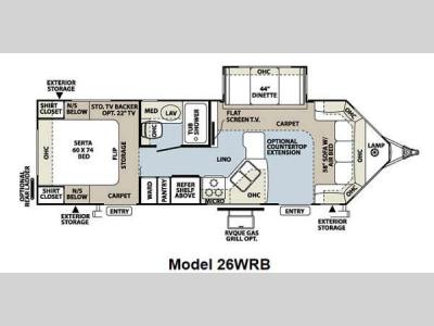 Floorplan - 2013 Forest River RV Flagstaff V-Lite 26WRB