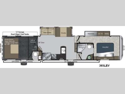 Floorplan - 2013 Keystone RV Raptor 365LEV