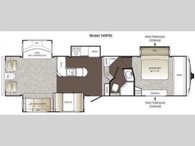 Floorplan - 2013 Keystone RV Sydney 349FRL