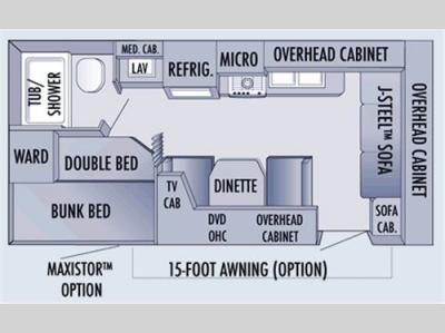 Floorplan - 2006 Jayco Jay Flight 20BH