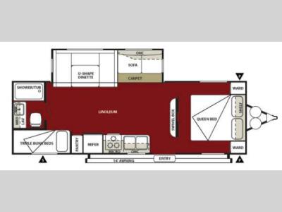 Floorplan - 2013 Forest River RV Wildwood 26TBSS