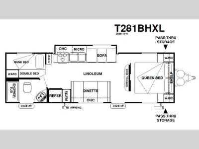 Floorplan - 2013 Forest River RV Wildwood 281BHXL