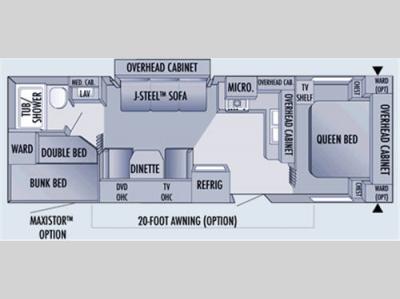 Floorplan - 2006 Jayco Jay Flight 29BHS