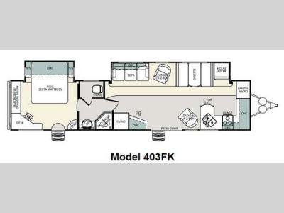 Floorplan - 2013 Forest River RV Sandpiper 403FK