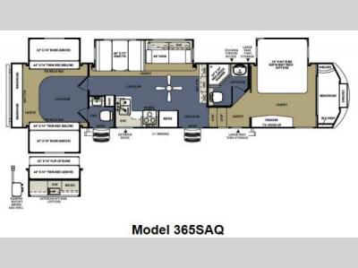 Floorplan - 2013 Forest River RV Sandpiper 365SAQ