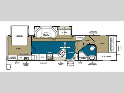 Floorplan - 2013 Forest River RV Sandpiper Select 32QBBS